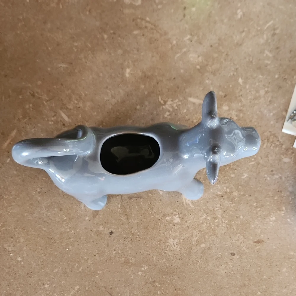 Gray Cow Creamer Dispenser